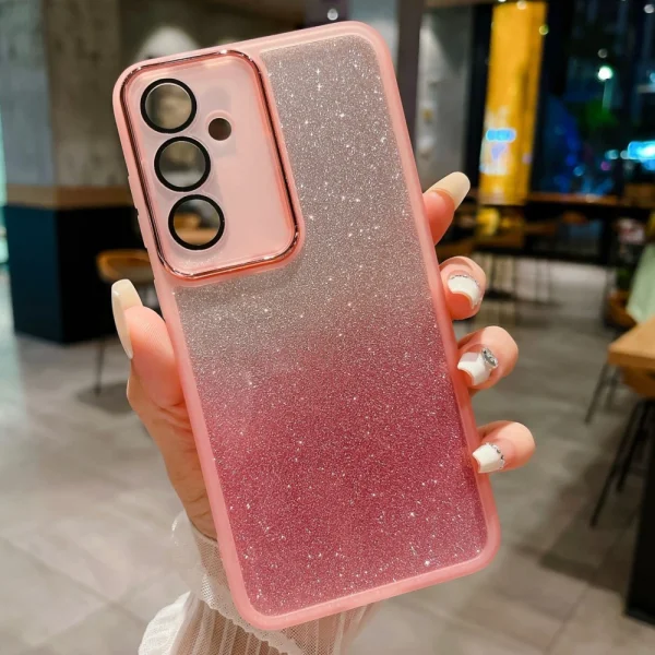 Силиконов калъф Glitter Sticker за Samsung Galaxy A16, Розов 2