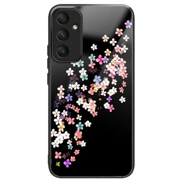 Shockproof case Glass Pattern for Samsung Galaxy A36 5G / A37 5G, Colorful flowers 1