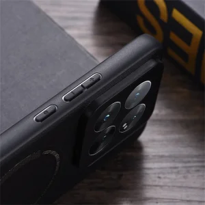 Удароустойчив калъф MagSF Leather за Xiaomi 14T, Черен 4