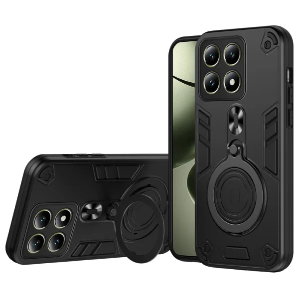 Shockproof case Rotating Kickstand for Xiaomi 14T, Black 1