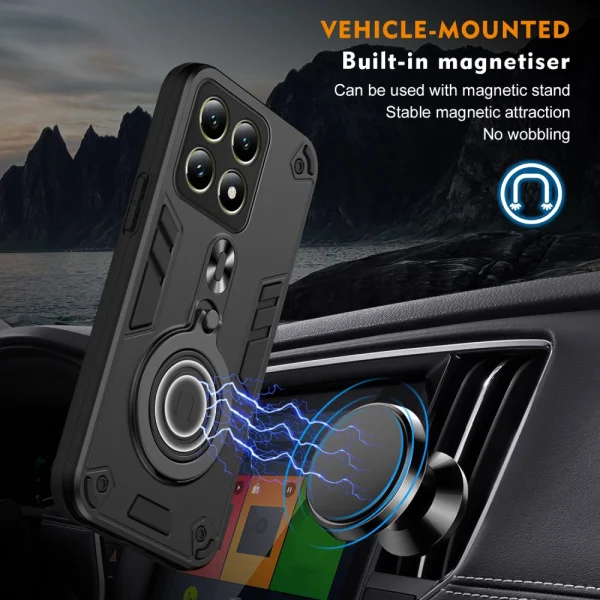 Shockproof case Rotating Kickstand for Xiaomi 14T, Black 6