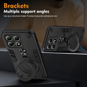 Shockproof case Rotating Kickstand for Xiaomi 14T, Black 4