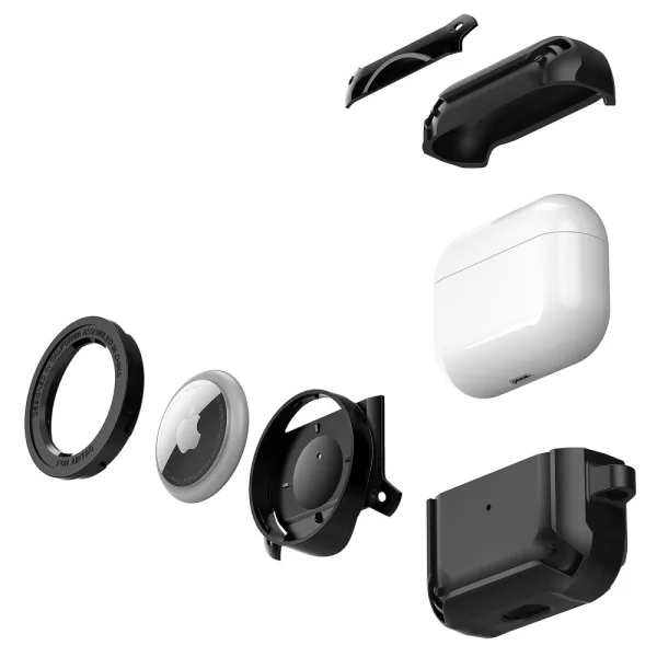 Калъф за слушалки AirPods 3 с протекция за AirTag Smart Tracker, Черен 2
