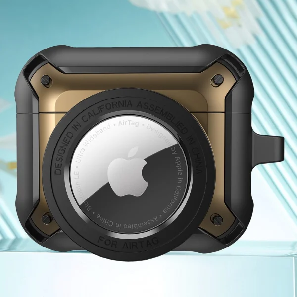 Калъф за слушалки AirPods 3 с протекция за AirTag Smart Tracker, Жълт 2