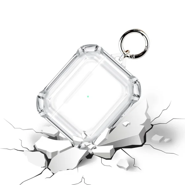 Dual Color with Keyring Case for AirPods 3, Transparent 2