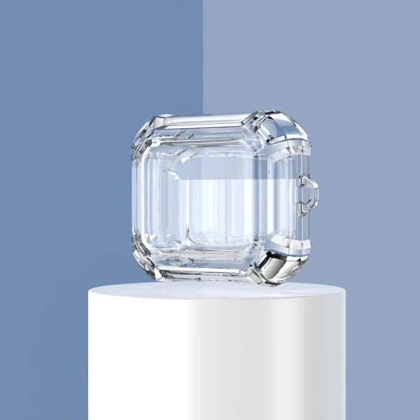 Dual Color with Keyring Case for AirPods 3, Transparent 5