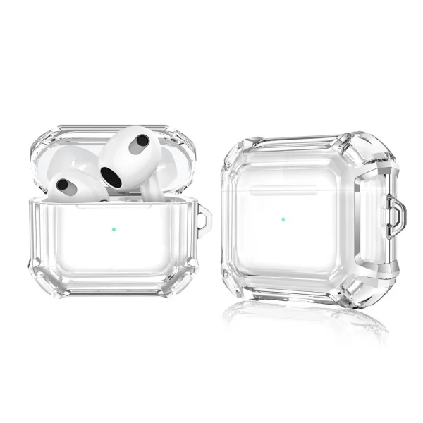 Dual Color with Keyring Case for AirPods 3, Transparent 1