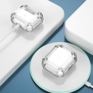 Dual Color with Keyring Case for AirPods 3, Transparent 4