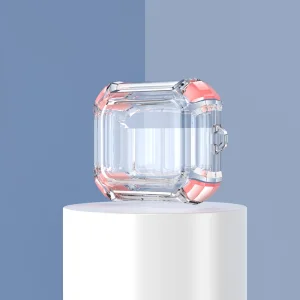 Калъф Dual Color with Keyring за слушалки AirPods 3, Прозрачен-розов 6