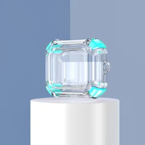 Калъф Dual Color with Keyring за слушалки AirPods 3, Прозрачен-тюркоаз 6