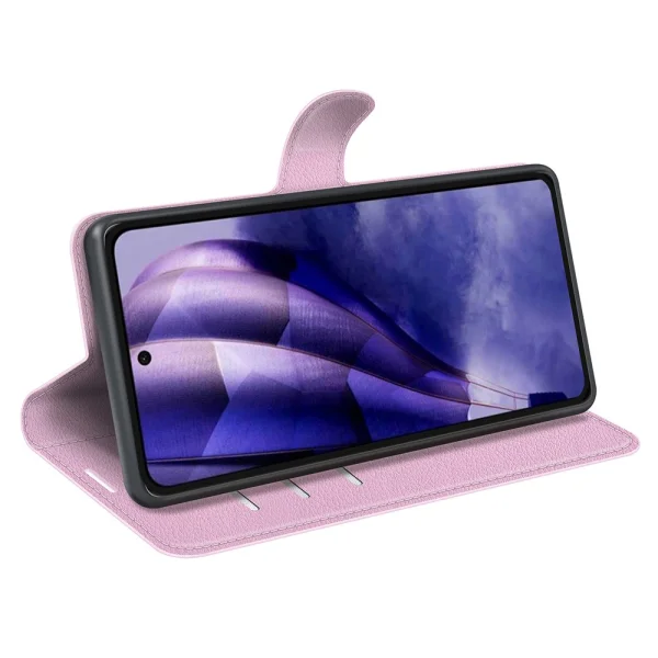 Crazy Horse Wallet Case for HMD Skyline, Pink 3