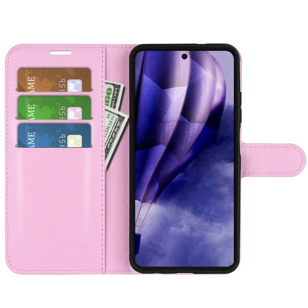 Crazy Horse Wallet Case for HMD Skyline, Pink 2