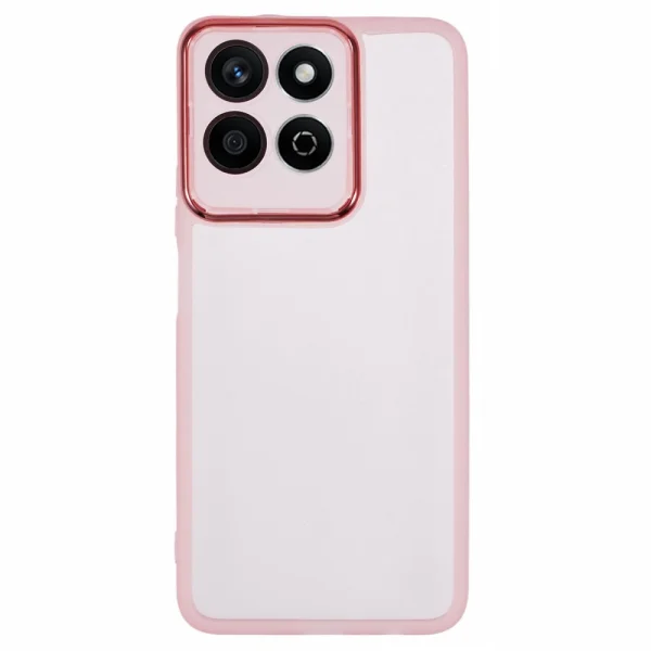 Силиконов калъф Frame Electroplated за Honor 200 Smart 5G / Honor X7c 4G, Розов 1