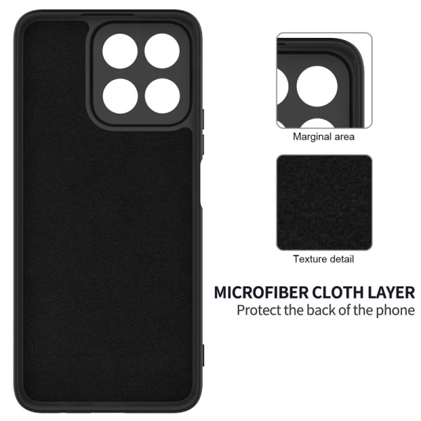Anti-Scratch Silicone Case for Honor 200 Smart 5G / X7c 4G, Black 4