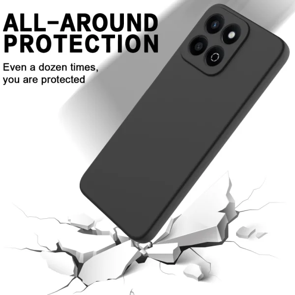 Anti-Scratch Silicone Case for Honor 200 Smart 5G / X7c 4G, Black 3