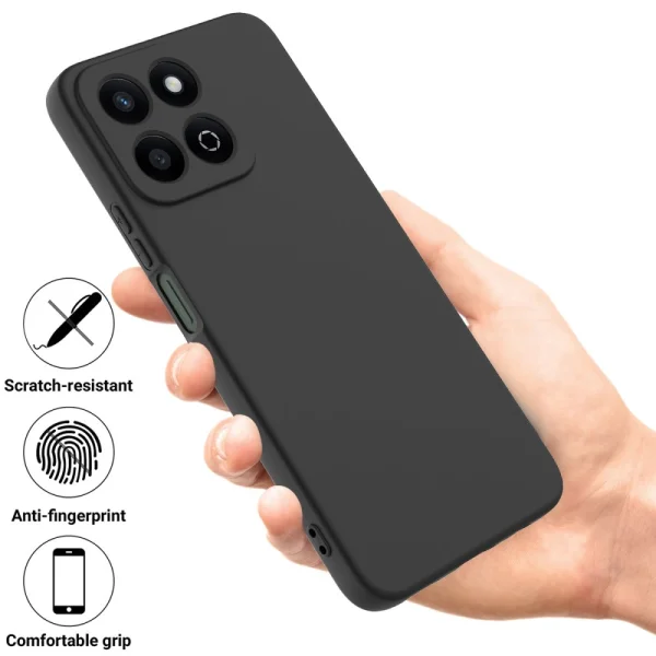 Anti-Scratch Silicone Case for Honor 200 Smart 5G / X7c 4G, Black 2