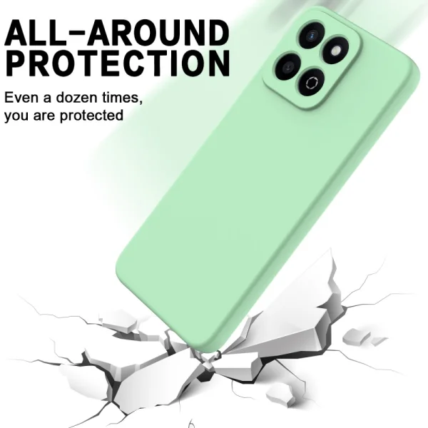 Anti-scratch Silicone Case for Honor 200 Smart 5G / X7c 4G, Green 3