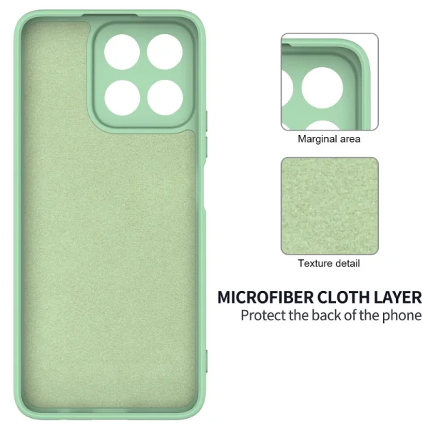 Anti-scratch Silicone Case for Honor 200 Smart 5G / X7c 4G, Green 4