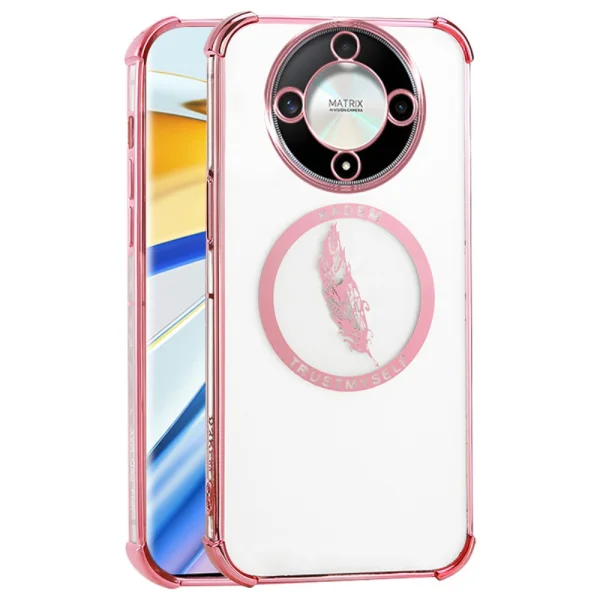 Силиконов калъф KADEM Shockproof за Honor X9b 5G / Magic6 Lite 5G, Розов 1