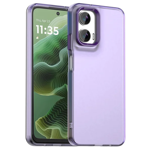 Силиконов калъф Frame Electroplated за Motorola Moto G35 5G, Лилав 1