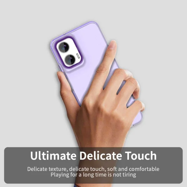Силиконов калъф Frame Electroplated за Motorola Moto G35 5G, Лилав 5