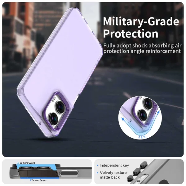 Силиконов калъф Frame Electroplated за Motorola Moto G35 5G, Лилав 2