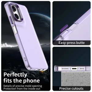 Силиконов калъф Frame Electroplated за Motorola Moto G35 5G, Лилав 3