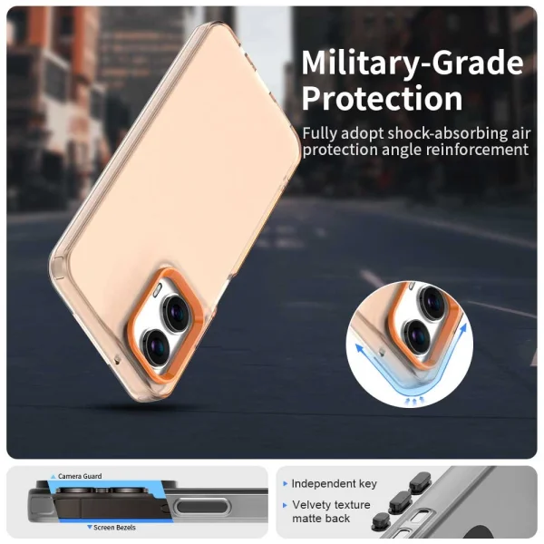 Силиконов калъф Frame Electroplated за Motorola Moto G35 5G, Оранжев 2