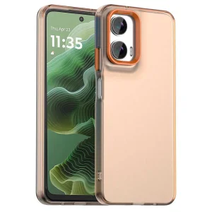 Силиконов калъф Frame Electroplated за Motorola Moto G35 5G, Оранжев