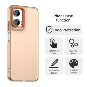 Силиконов калъф Frame Electroplated за Motorola Moto G35 5G, Оранжев 4