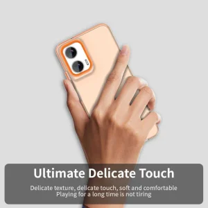 Силиконов калъф Frame Electroplated за Motorola Moto G35 5G, Оранжев 5