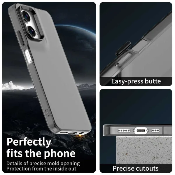 Силиконов калъф Frame Electroplated за Motorola Moto G35 5G, Черен 3