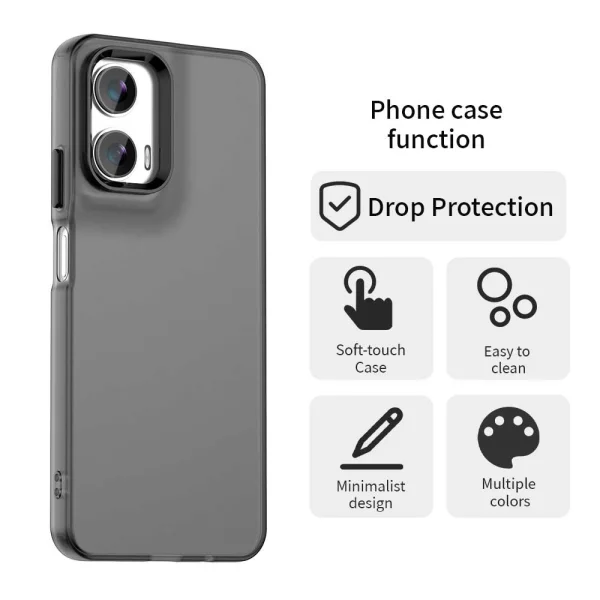 Силиконов калъф Frame Electroplated за Motorola Moto G35 5G, Черен 4