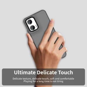 Силиконов калъф Frame Electroplated за Motorola Moto G35 5G, Черен 5