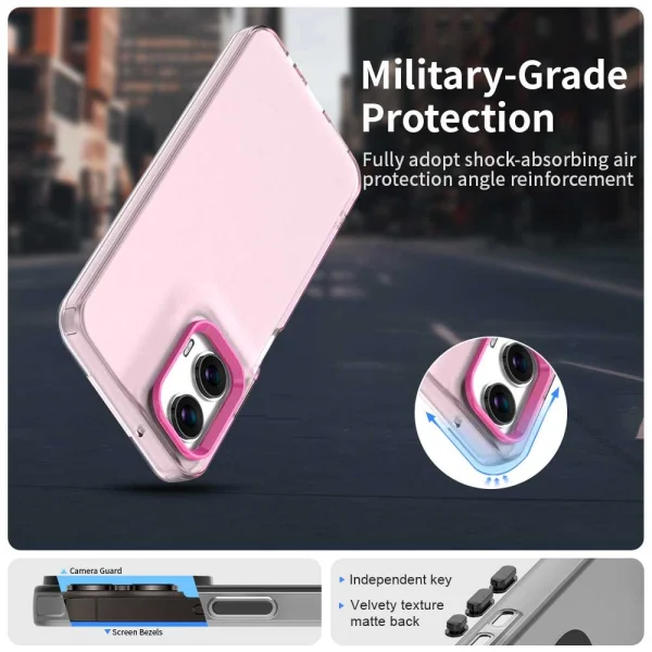 Силиконов калъф Frame Electroplated за Motorola Moto G35 5G, Розов 2