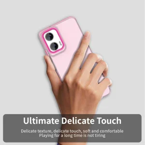 Силиконов калъф Frame Electroplated за Motorola Moto G35 5G, Розов 5