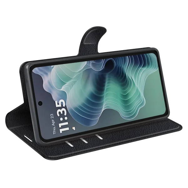 Калъф Тефтер Crazy Horse за Motorola Moto G35 5G, Черен 3