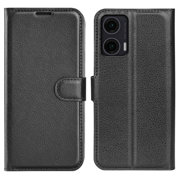 Калъф Тефтер Crazy Horse за Motorola Moto G35 5G, Черен 1