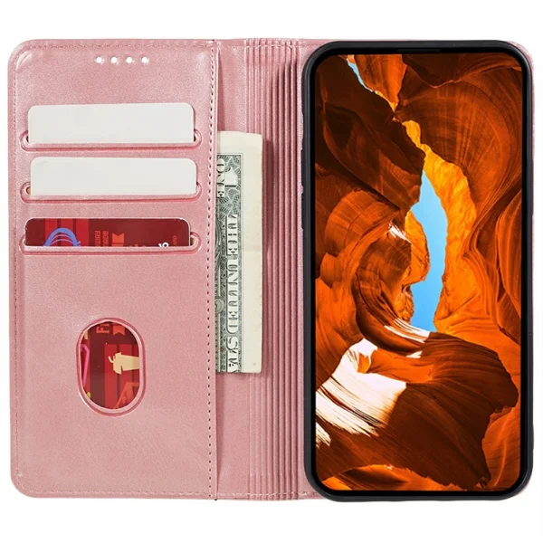 Калъф тефтер Wallet Calf Texture за Motorola Moto G35 5G, Розов 2
