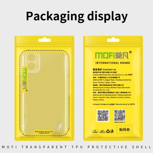 MOFI Silicone Case for Motorola Moto G35 5G, Transparent 5