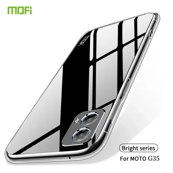 MOFI Silicone Case for Motorola Moto G35 5G, Transparent 2