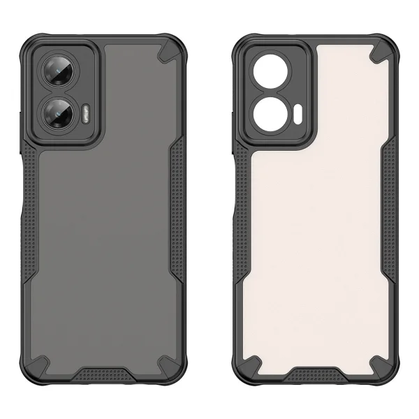 Удароустойчив калъф Frosted за Motorola Moto G35 5G, Черен 2