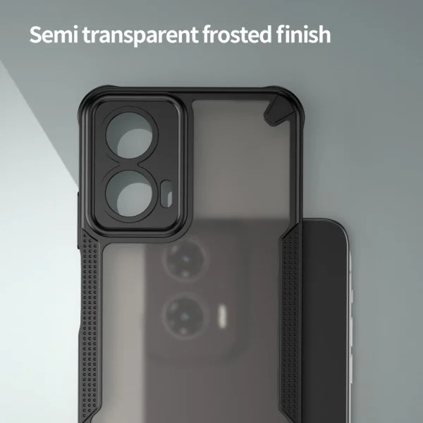 Удароустойчив калъф Frosted за Motorola Moto G35 5G, Черен 5