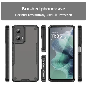 Удароустойчив калъф Frosted за Motorola Moto G35 5G, Черен 4