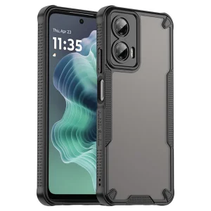Удароустойчив калъф Frosted за Motorola Moto G35 5G, Черен