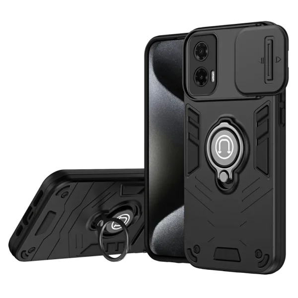 Удароустойчив калъф CamShield за Motorola Moto G35 5G, Черен 1
