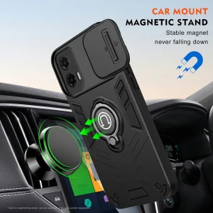 Удароустойчив калъф CamShield за Motorola Moto G35 5G, Черен 3