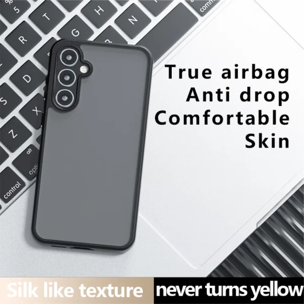 Shockproof Matte Shockproof Case for Samsung Galaxy A55 5G, Black 2