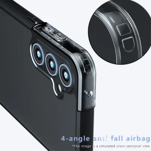 Shockproof Matte Shockproof Case for Samsung Galaxy A55 5G, Black 3