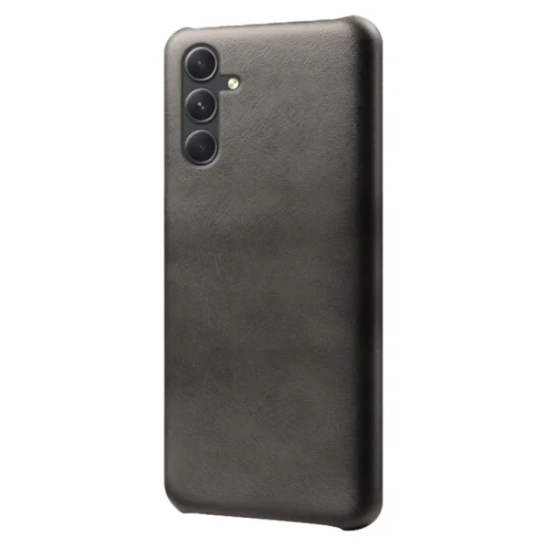 Пластмасов калъф Wood Leather за Samsung Galaxy A55 5G, Черен 1